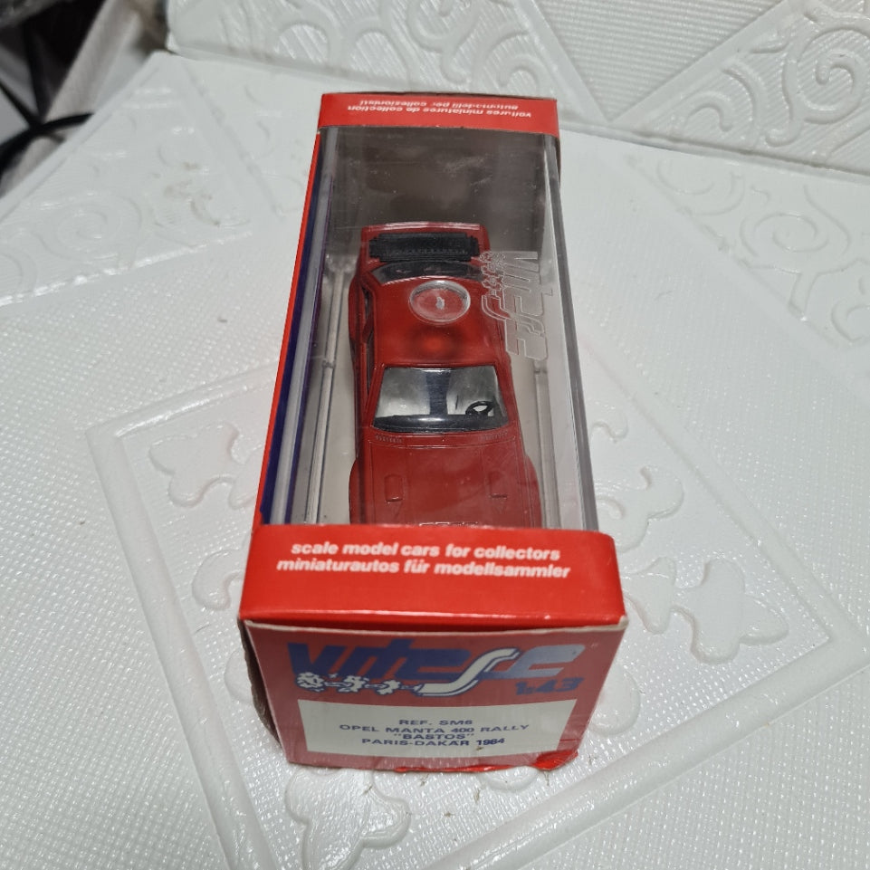 Vitesse 1:43 Opel Manta rally 1984 plain red boxed but lost decal sheet