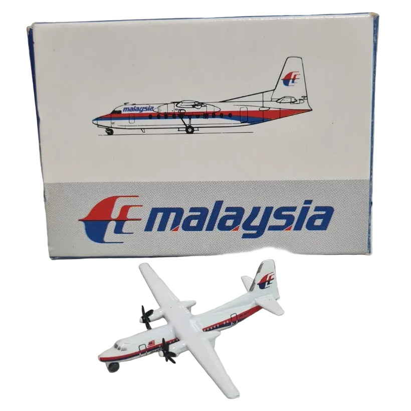 Schabak 1:600 Fokker 50 Malaysia Germany diecast plane 930/65