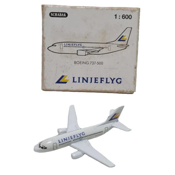 Schabak 1:600 Boeing 737-500 LINJEFLYG Germany diecast plane 945/70