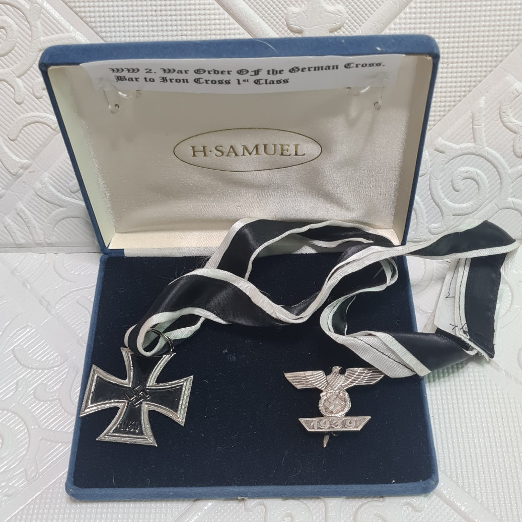 WW2 War order of the German cross bar to the iron Cross 1st class stamped L/22 1939