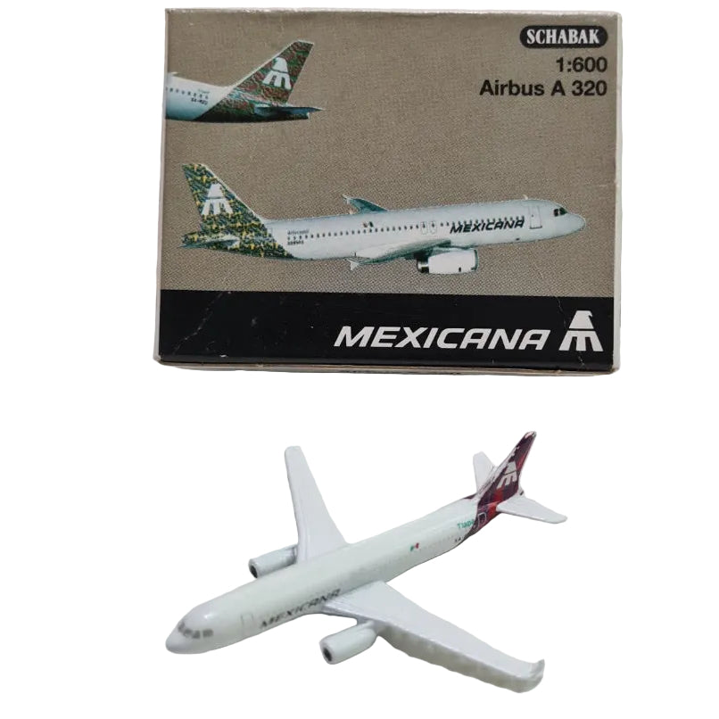 Schabak 1:600 Airbus A 320 Mexicana miniature German made  diecast model plane