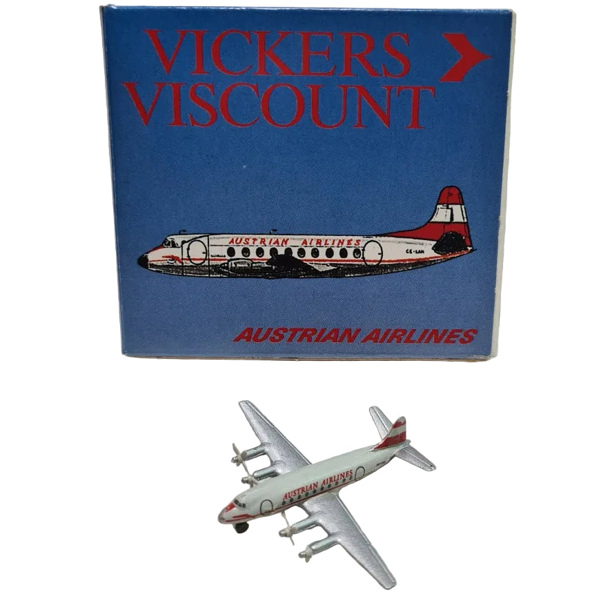 Schabak 1:600 Vickers Viscount Austrian Airlines miniature German made diecast model plane 941/13