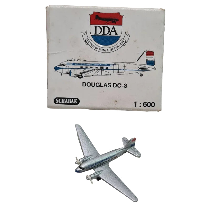 Schabak 1:600 Douglas DC-3 DDA miniature German made diecast model plane 932/89
