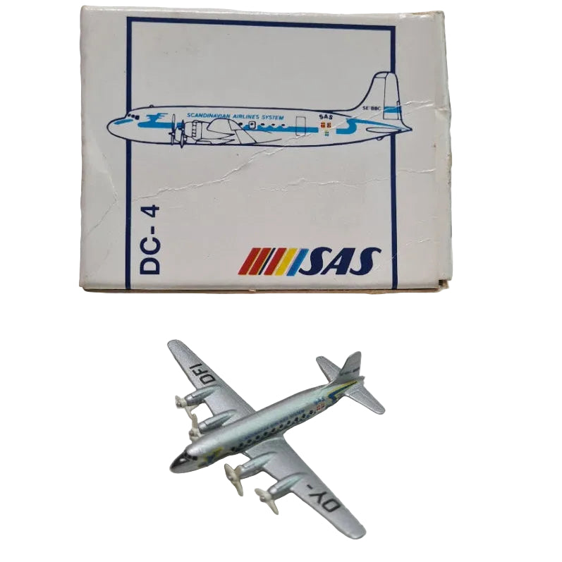 Schabak 1:600 Douglas DC-4 SAS miniature German made diecast model plane 938/16