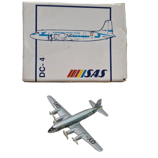 Schabak 1:600 Douglas DC-4 SAS miniature German made diecast model plane 938/16
