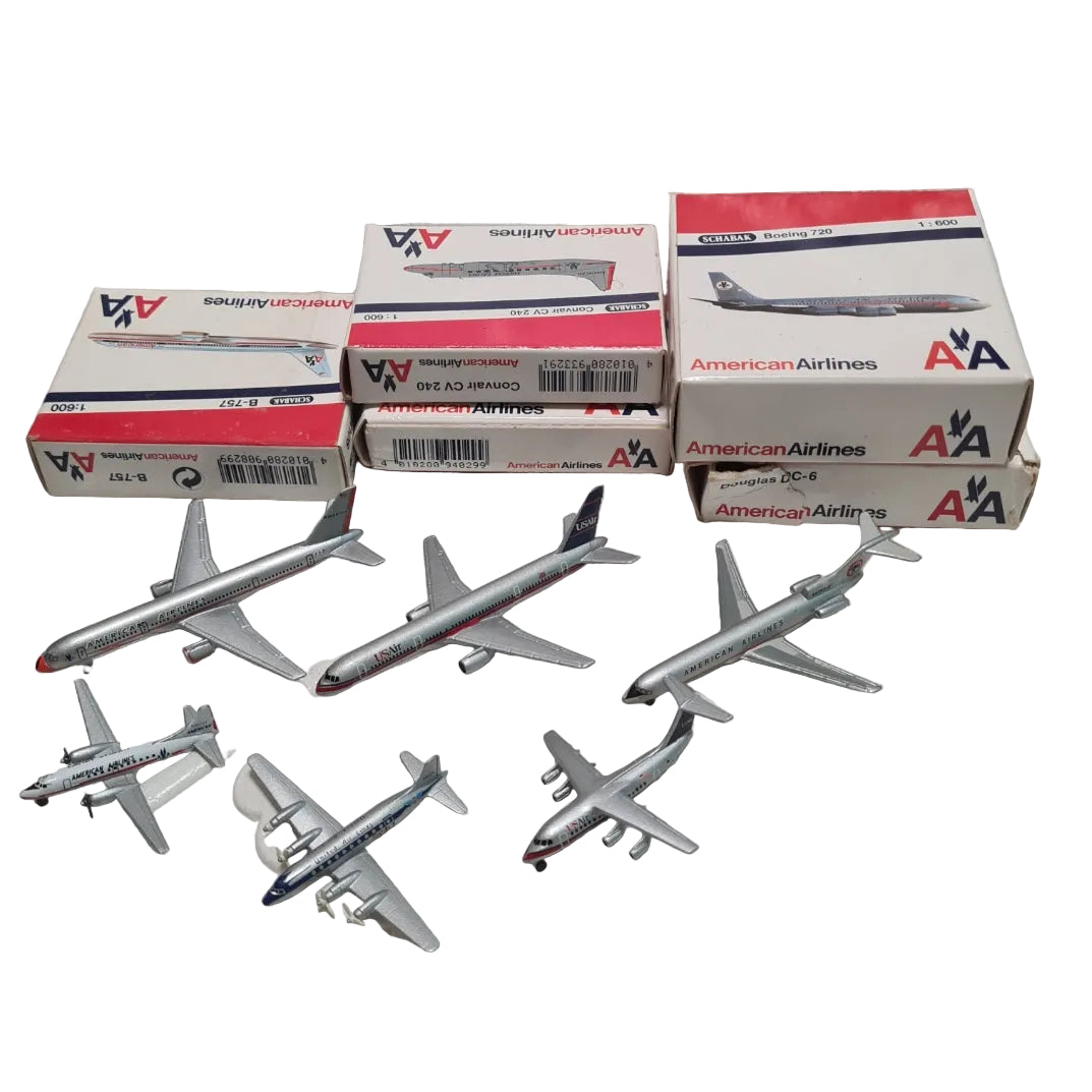 Schabak 1:600 various loose commercial airlines US AMERICAN Airlines related diecast planes bundle lot 12
