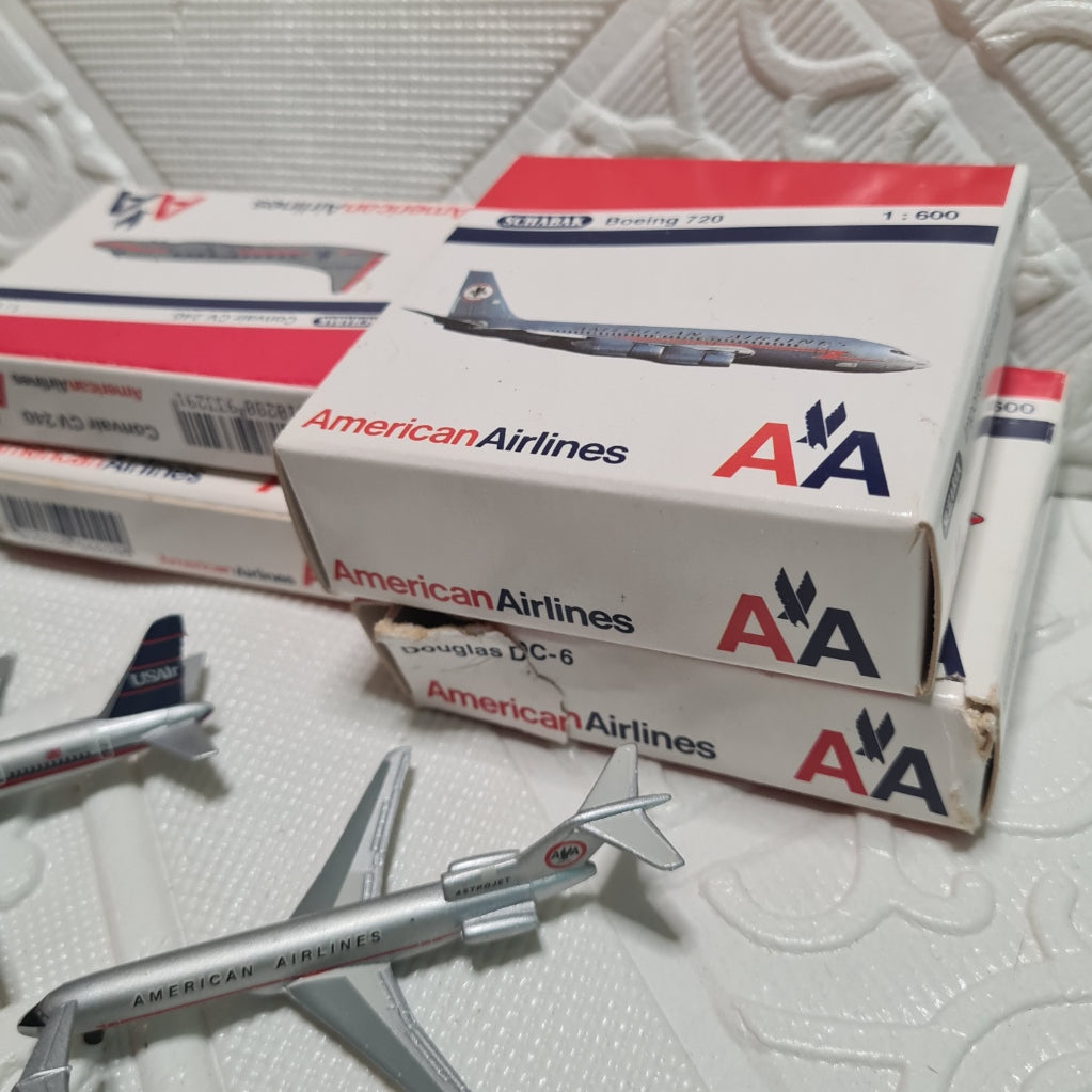 Schabak 1:600 various loose commercial airlines US AMERICAN Airlines related diecast planes bundle lot 12