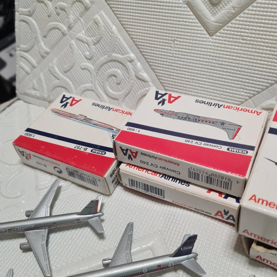 Schabak 1:600 various loose commercial airlines US AMERICAN Airlines related diecast planes bundle lot 12