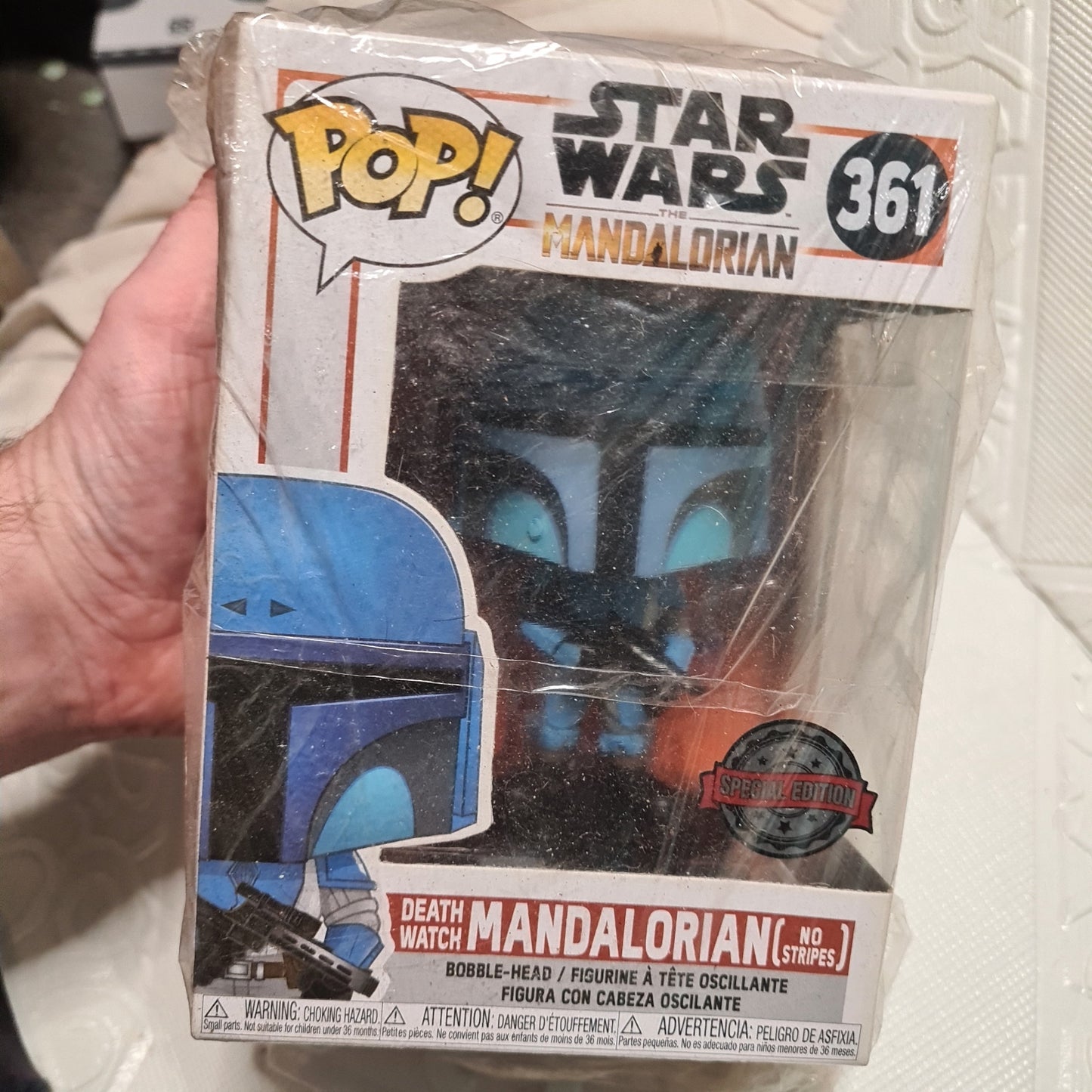 Funko Pop! The Mandalorian Death Watch (No Stripes) Blue #361 Special Edition