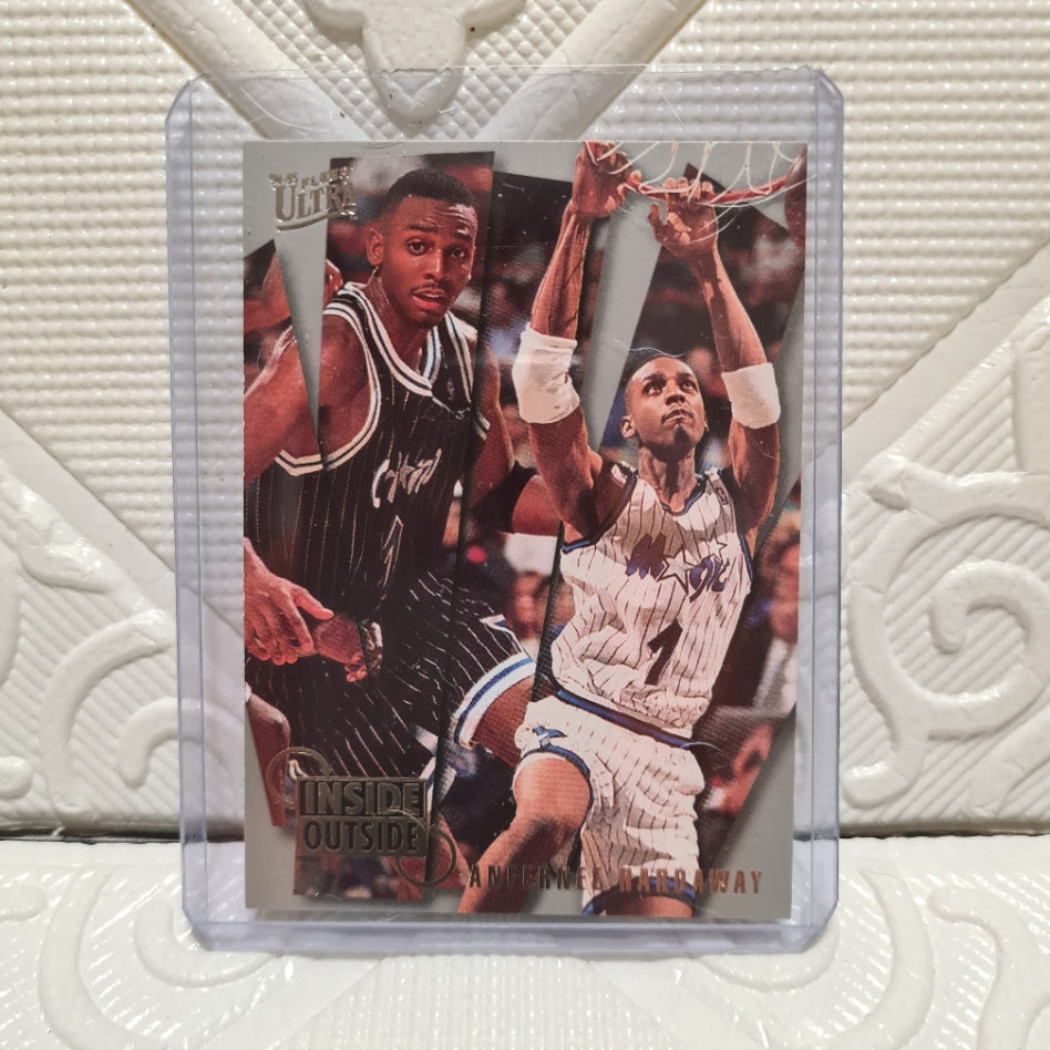 Anfernee Hardaway 1995 Fleer Ultra 94-95 INSIDE OUTSIDE 4 OF 10 NBA Basketball Orlando Magic Excellent Sleeved