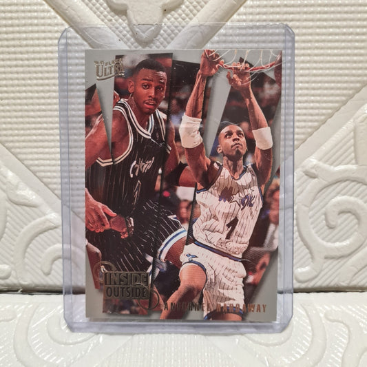 Anfernee Hardaway 1995 Fleer Ultra 94-95 INSIDE OUTSIDE 4 OF 10 NBA Basketball Orlando Magic Excellent Sleeved