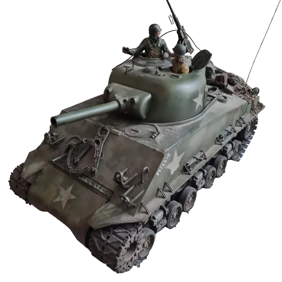 Tamiya 1:16 RC Radio controlled WW2 American Sherman Tank "Millie" pro built painted
