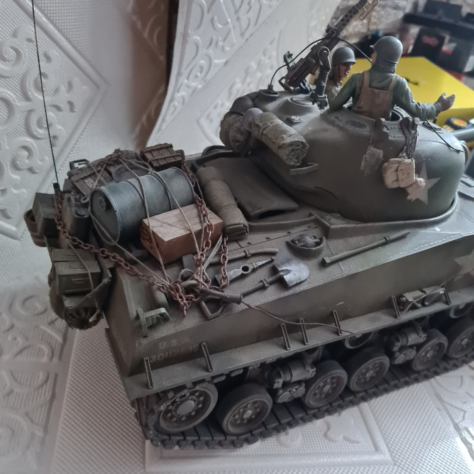 Tamiya 1:16 RC Radio controlled WW2 American Sherman Tank "Millie" pro built painted