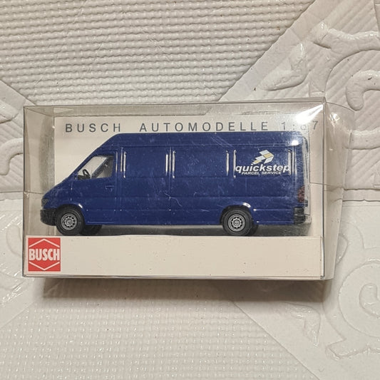 1:87 Busch Mercedes Sprinter "Quickstep Livery" perfect boxed plastic model train scale