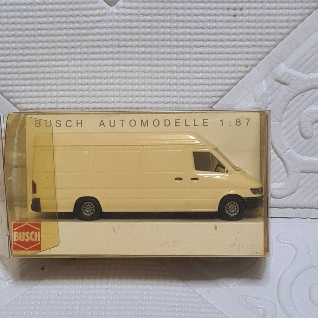 1:87 Busch Mercedes Sprinter plain white perfect boxed plastic model train scale
