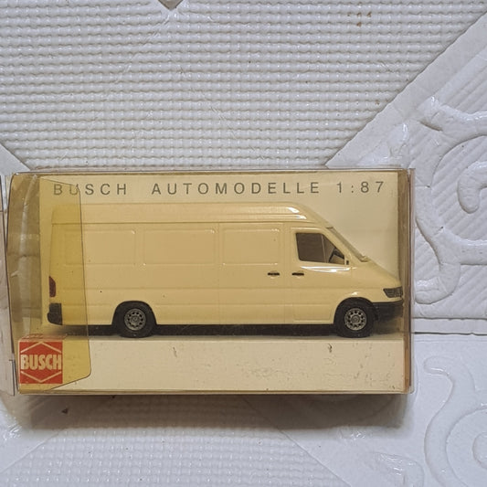 1:87 Busch Mercedes Sprinter plain white perfect boxed plastic model train scale