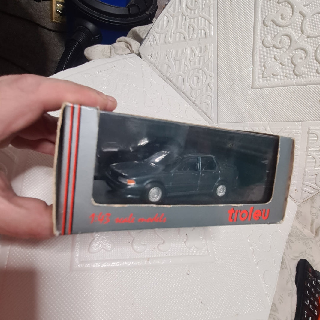 034 1:43 Trofeu Mitsubishi Galant GTI 16V road car metallic Han Green boxed diecast