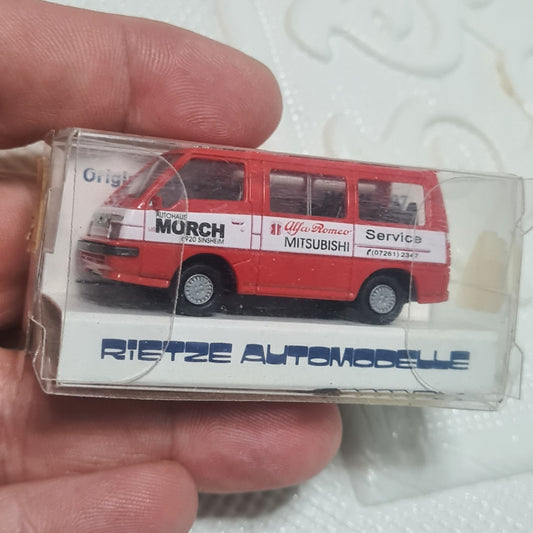 1:87 Rietze Mitsubishi L300 1987  Alfa Romeo service perfect boxed plastic model train scale