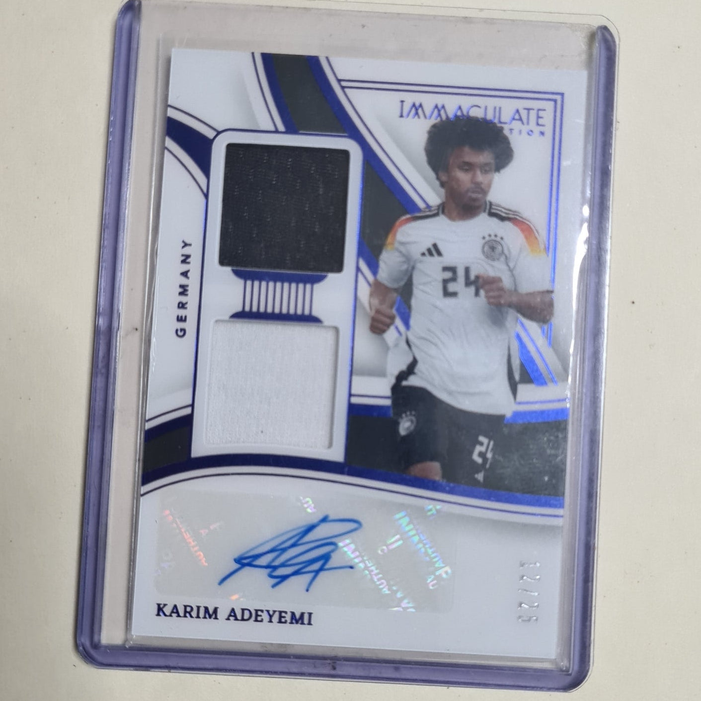 Karim Adeyemi 2023-24 Panini Immaculate auto dual patch 12/25 DA-KA Soccer football Germany excellent+  sleeved