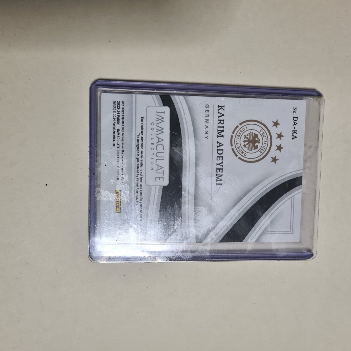 Karim Adeyemi 2023-24 Panini Immaculate auto dual patch 12/25 DA-KA Soccer football Germany excellent+  sleeved