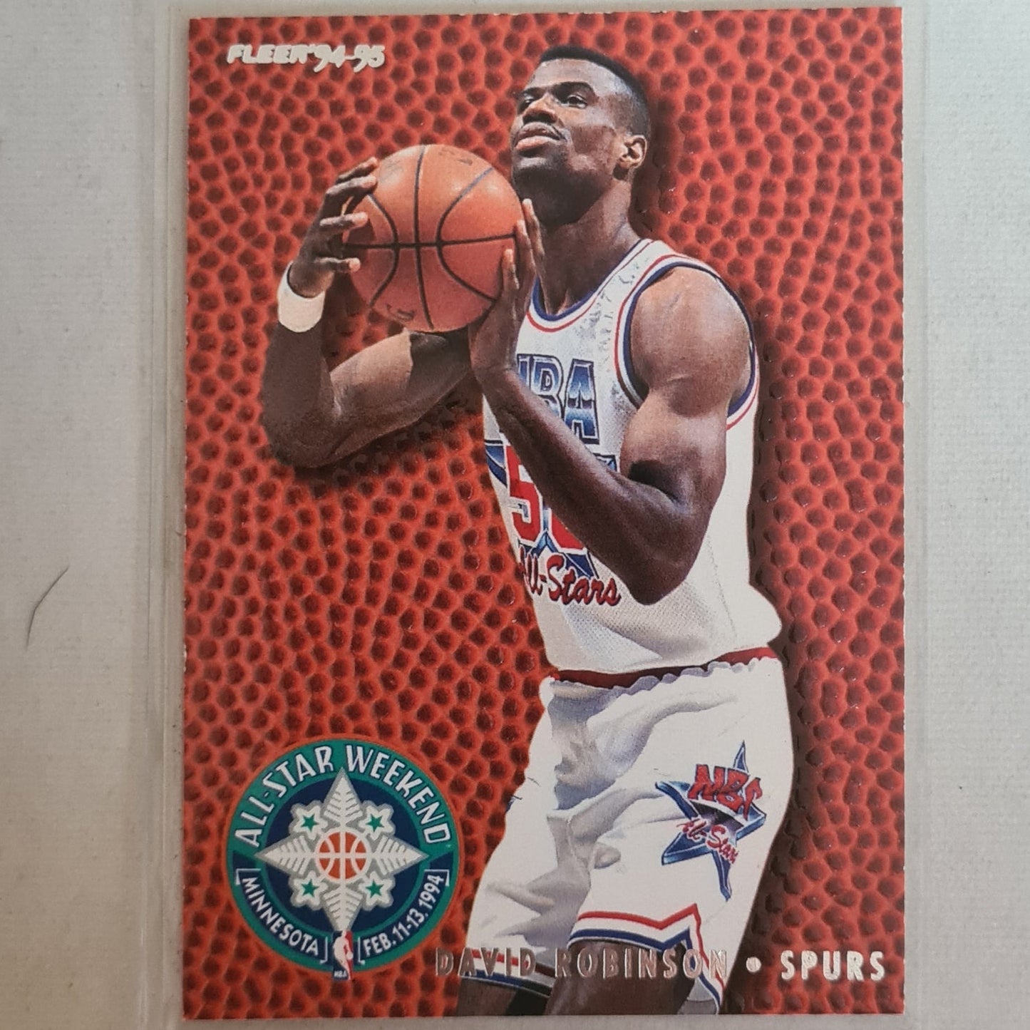 David Robinson 1994 Fleer all star weekend 24 of 26 NBA Basketball San Antonio Spurs excellent