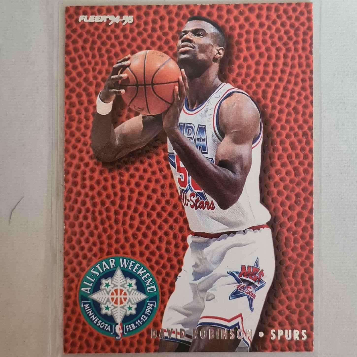 David Robinson 1994 Fleer all star weekend 24 of 26 NBA Basketball San Antonio Spurs excellent