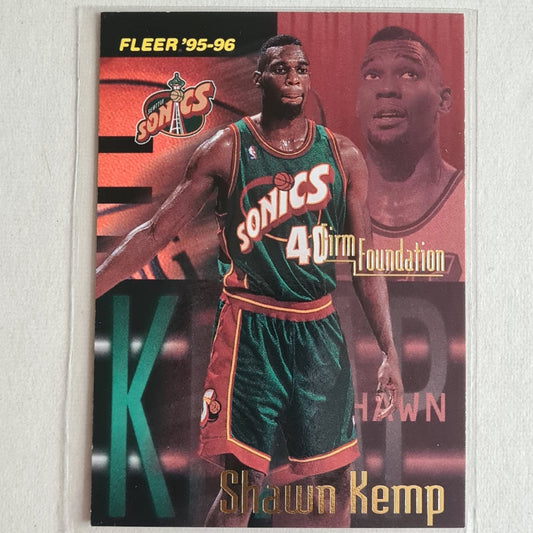 Shawn Kemp 1995 Fleer 95-96 Firm Foundation  NBA Basketball Seattle Super Sonics Excellent Sleeved
