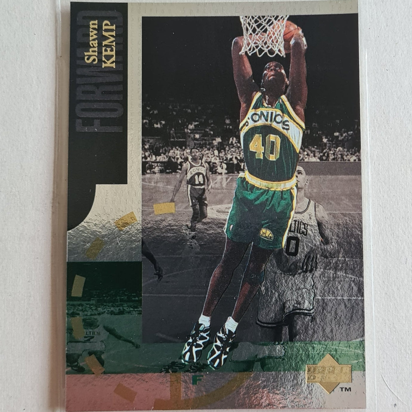 Shawn Kemp 1995 Upper Deck silver edition SE171  NBA Basketball Seattle Super Sonics Excellent Sleeved
