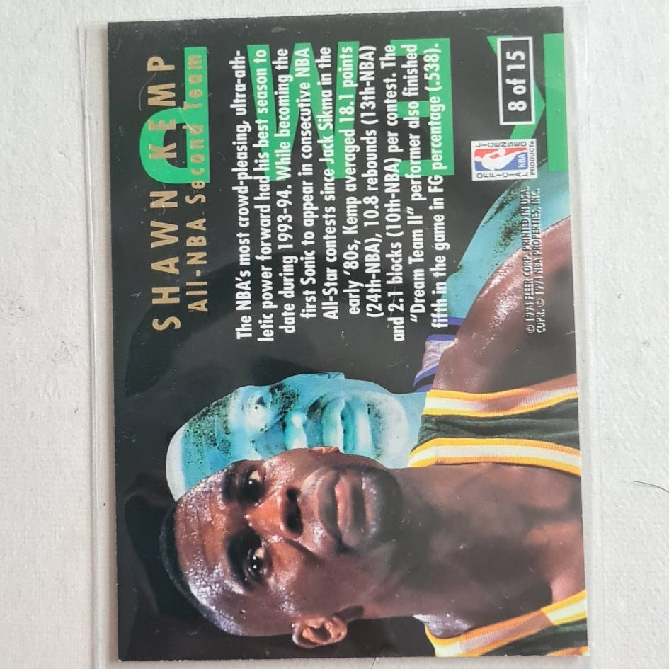 Shawn Kemp 1994 Fleer Ultra all nba second team 8 of 15 NBA Basketball Seattle Super Sonics Excellent Sleeved