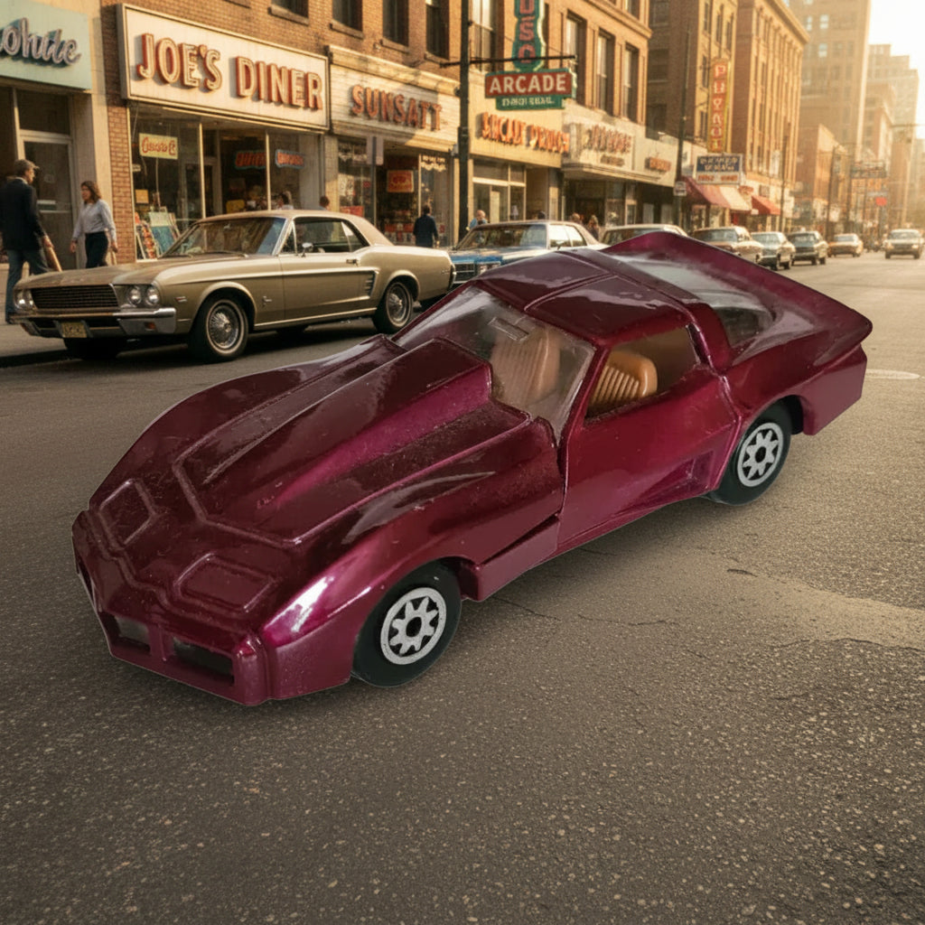 Zylmex R655 Corvette diecast model made in Hong Kong 1:41 lovely rare retro toy vgc