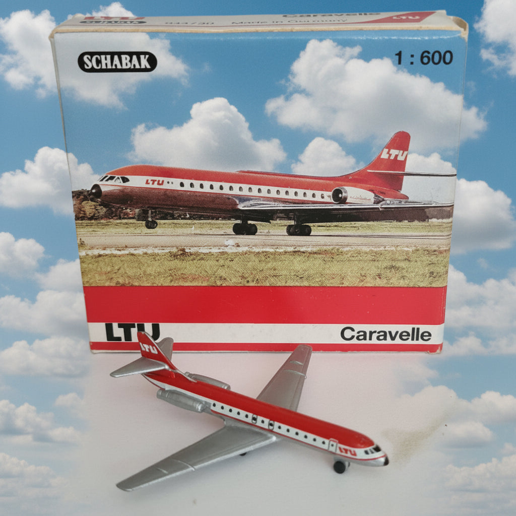 Schabak 1:600 Caravelle LTU German made Diecast plane 944/30 vgc