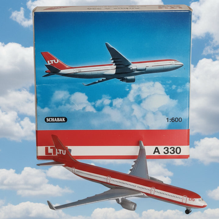 Schabak 1:600 Airbus A-340 LTU German made Diecast plane 954/30 VGC