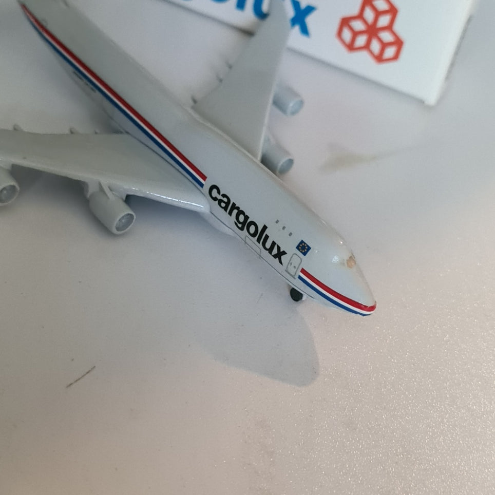 Schabak 1:600 Boeing 747-400 freighter Cargolux German made Diecast plane 921/52 VGC