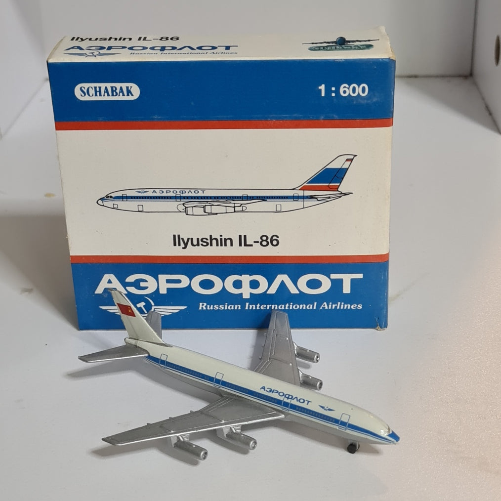 Schabak 1:600 Ilyushin IL-86 Soviet Airlines diecast model 953/139 VGC boxed