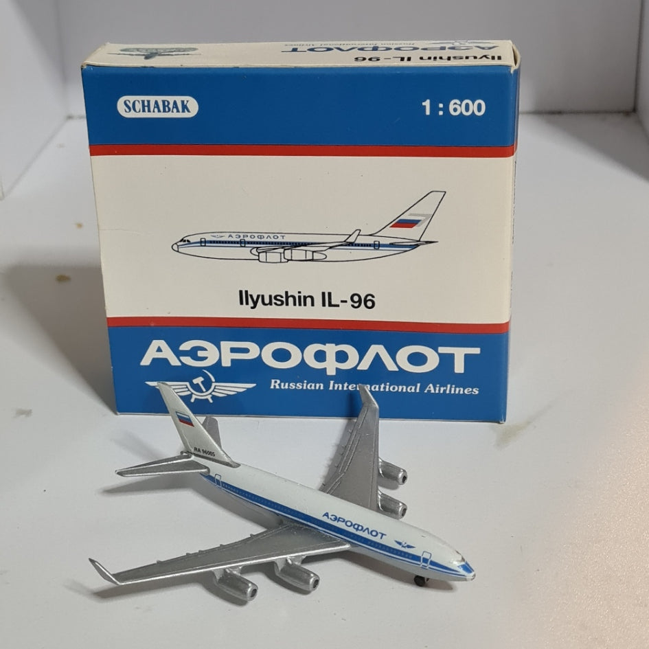 Schabak 1:600 ILYUSHIN  Russian Airlines IL-96 diecast plane 951/139 good boxed