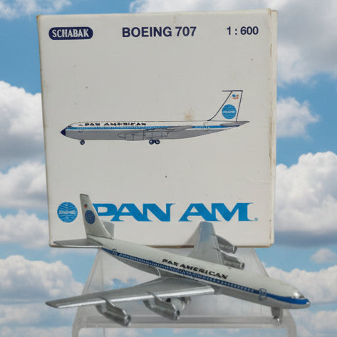 Schabak 1:600 Boeing 707 Pan-Am diecast plane 935/7 good boxed