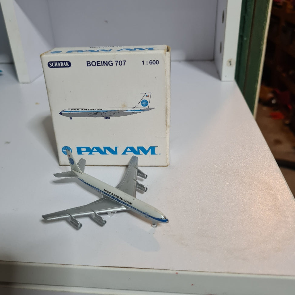 Schabak 1:600 Boeing 707 Pan-Am diecast plane 935/7 good boxed