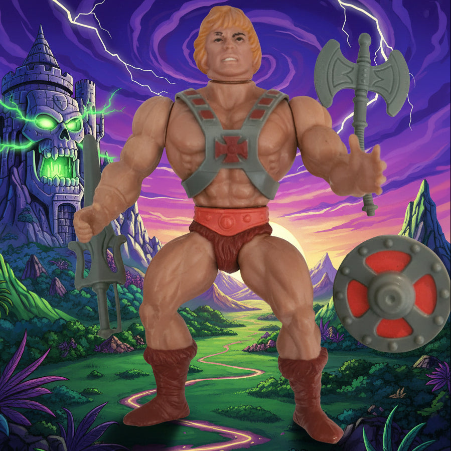 1981 vintage Masters of the Universe "HE-MAN" Loose complete made Taiwan