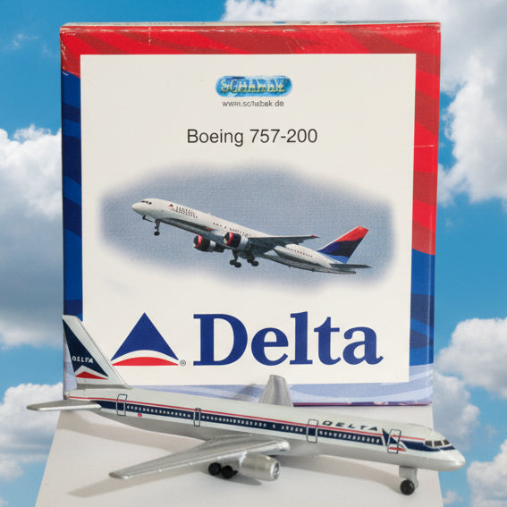 Schabak 1:600 Boeing 757-200 Delta Airlines diecast plane 908/21TC VGC boxed