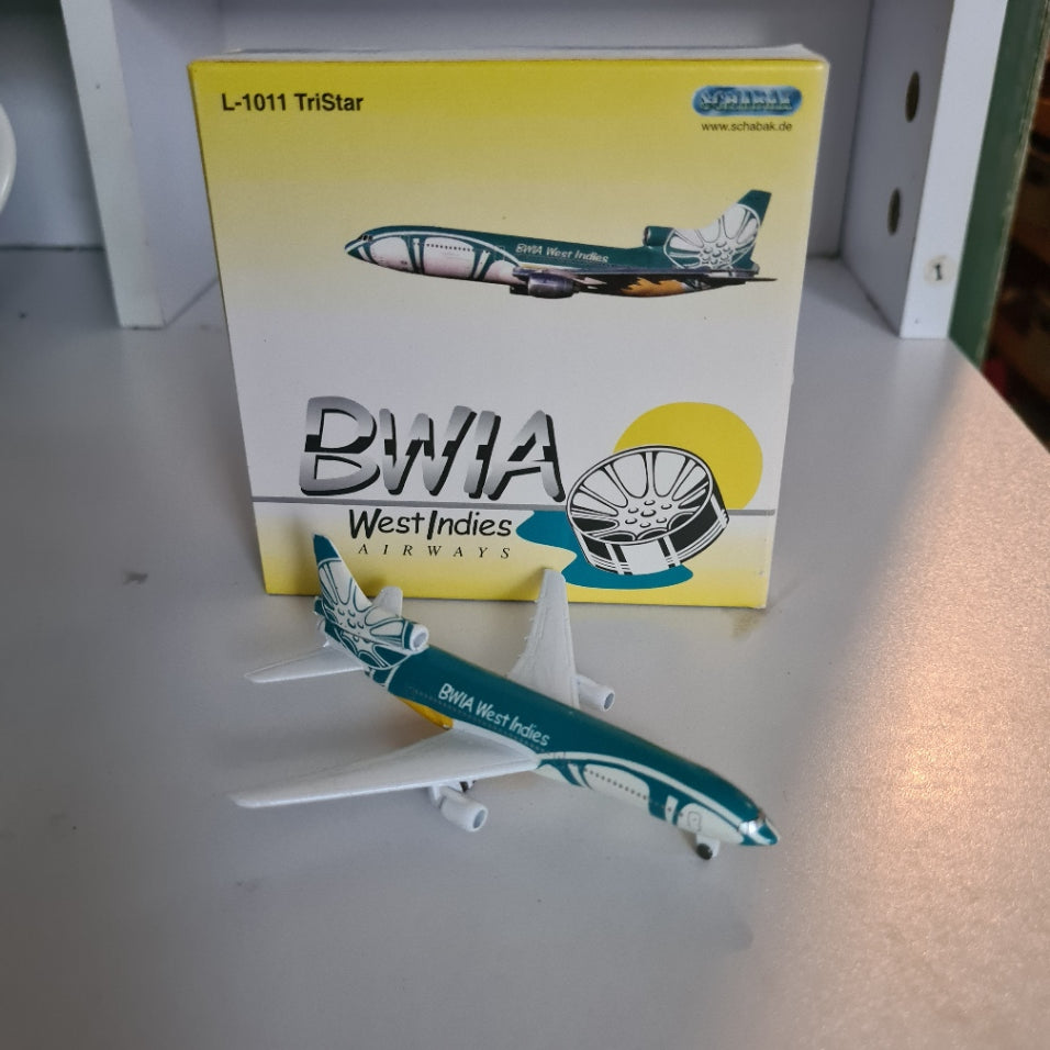 Schabak 1:600 L-1011 Tristar BWIA West Indies airways diecast plane 909/40n nice boxed