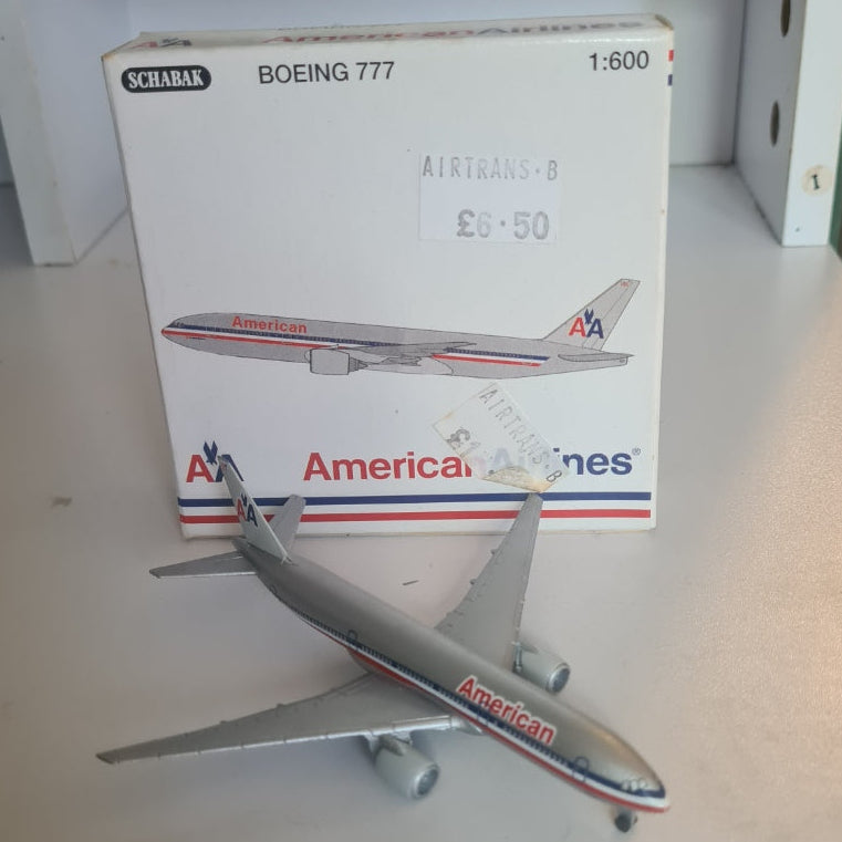 Schabak 1:600 Boeing 777 American Airlines diecast plane 928/29 very good boxed