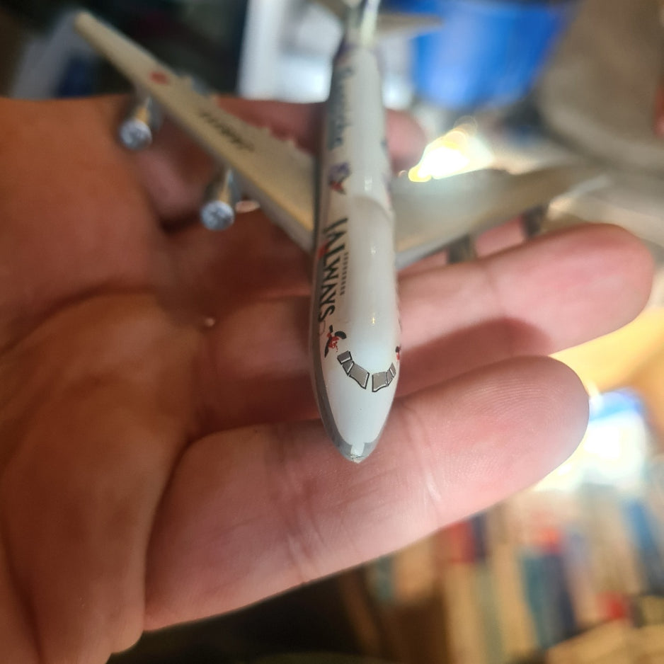 Schabak 1:600 Boeing 747-200 JAL Japan Airlines Reso'Cha  diecast plane 901/11rl VGC  boxed