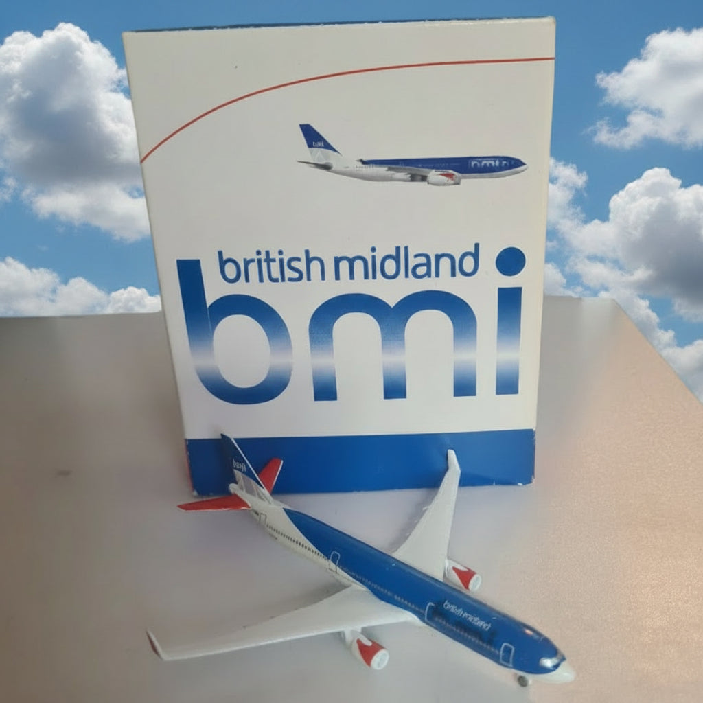 Schabak 1:600 Airbus A330 British Midland BMI diecast plane 954/122 very good boxed