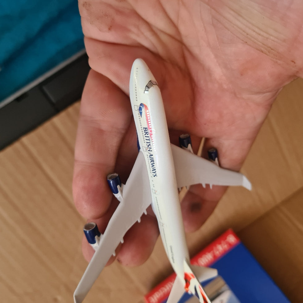 Schabak 1:600 Boeing 747-400 British Airways diecast plane 921/14 Very good boxed