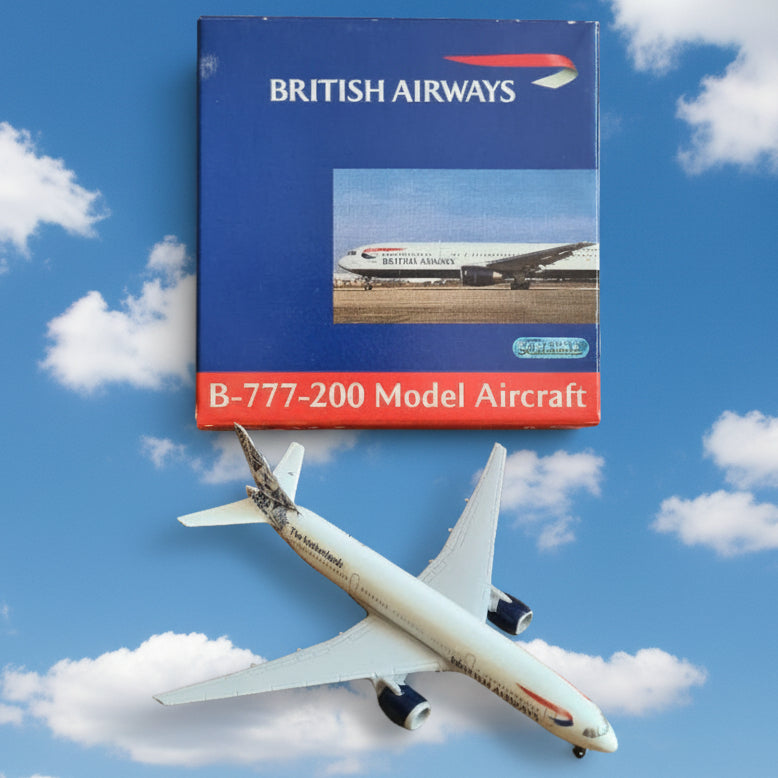 Schabak 1:600 Boeing 777-200 British Airways "Netherlands" diecast plane 928/14 Very good boxed
