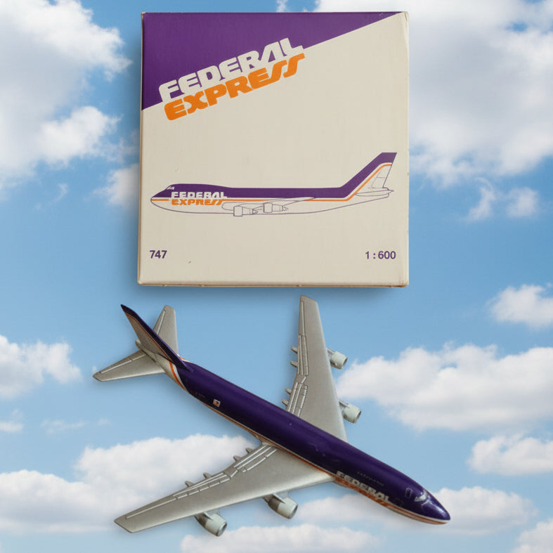 Schabak 1:600 Boeing 747 Federal Express diecast plane 901/66 fair boxed