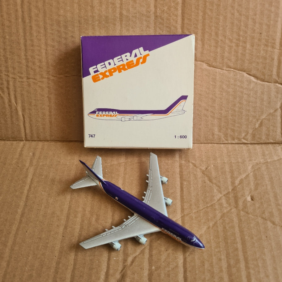 Schabak 1:600 Boeing 747 Federal Express diecast plane 901/66 fair boxed
