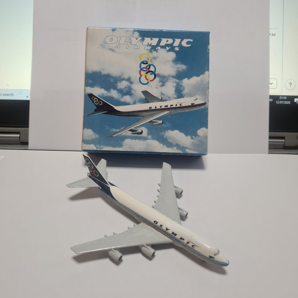 Schabak 1:600 Boeing 747 Olympic Airways diecast plane 901/116 VGC  boxed