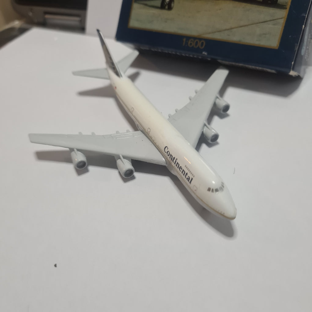 Schabak 1:600 Boeing 747-200 Continental Airlines diecast plane 901/46 VGC  boxed