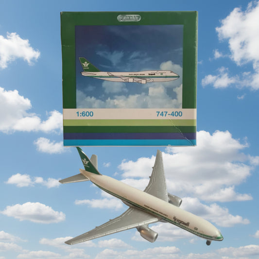 Schabak 1:600 Boeing 747-400 Saudia diecast plane 921/31 VGC  boxed